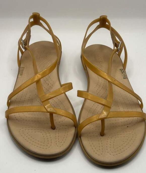 Crocs Shoes - Crocs Women's Size 9 Yellow Strappy Sandals
